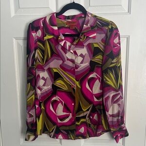 Missoni for Target Pink and Green Floral Blouse